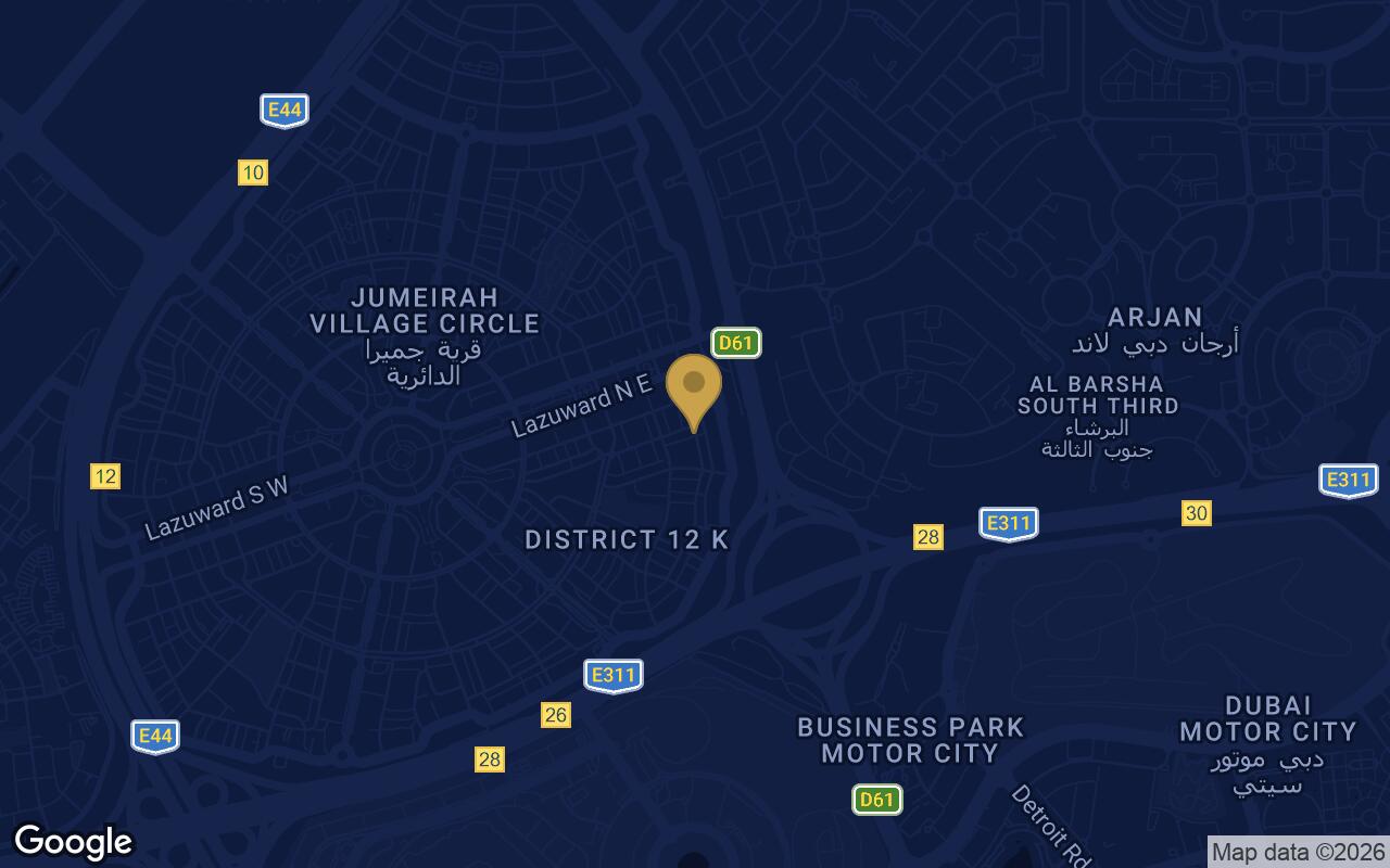 Map of Aurora by Binghatti in JVC (Jumeirah Village Circle)