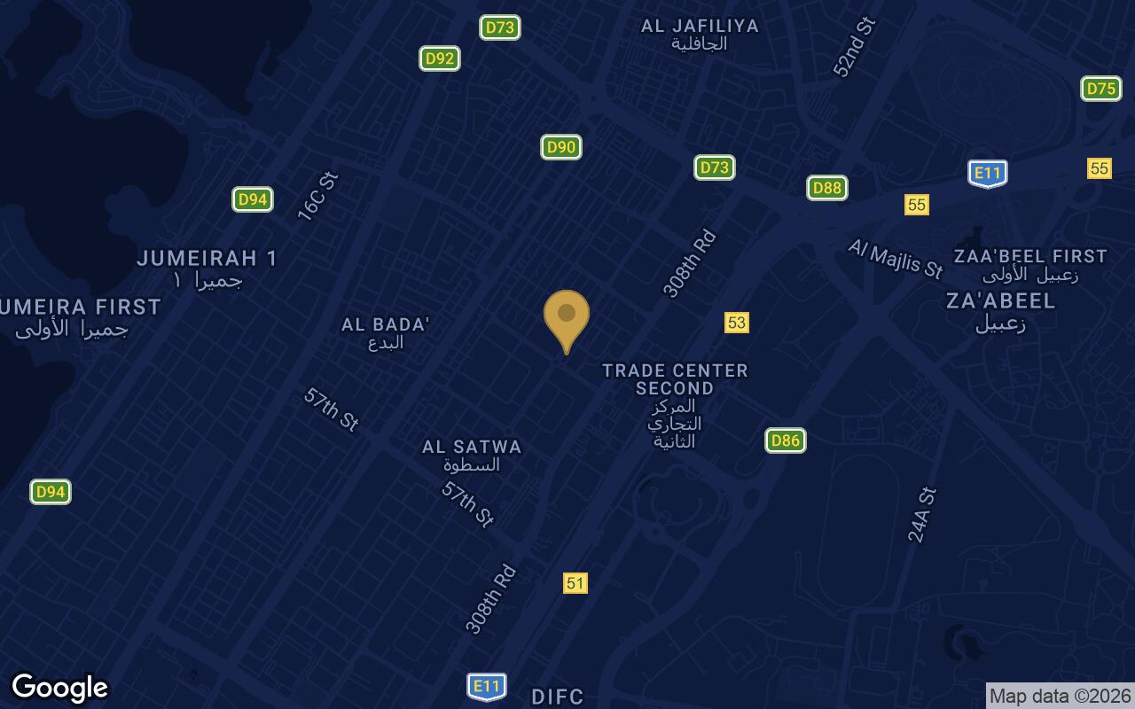 Map of Alba Tower in Al Satwa