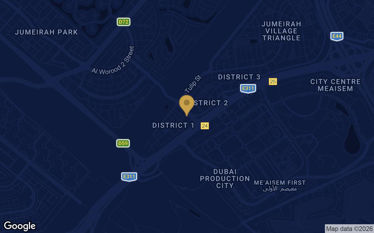 Map of V1VID Tower in JVT (Jumeirah Village Triangle)