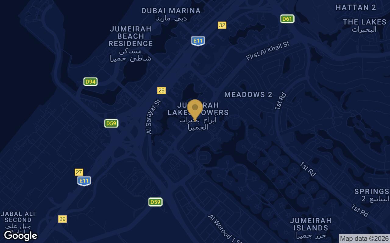 Map of Marriott Residences JLT in JLT (Jumeirah Lake Towers)