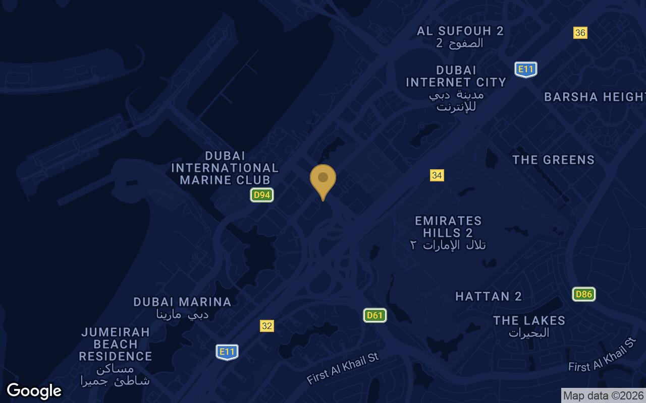 Map of Franck Muller Vanguard in Dubai Marina