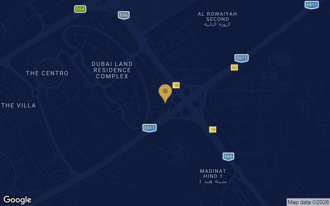 Map of The Corner in Dubailand Residence Complex