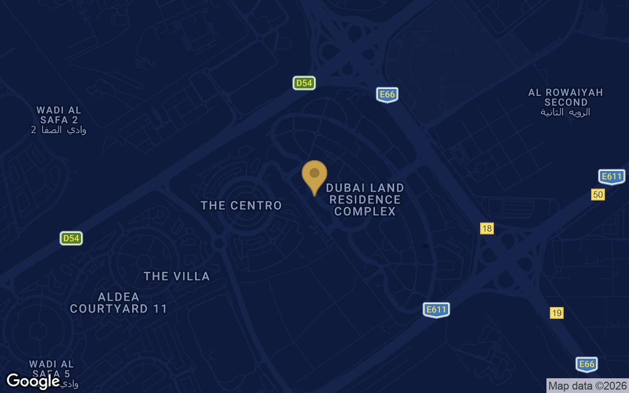 Map of Cove Edition 2 in Dubai Land Residence Complex