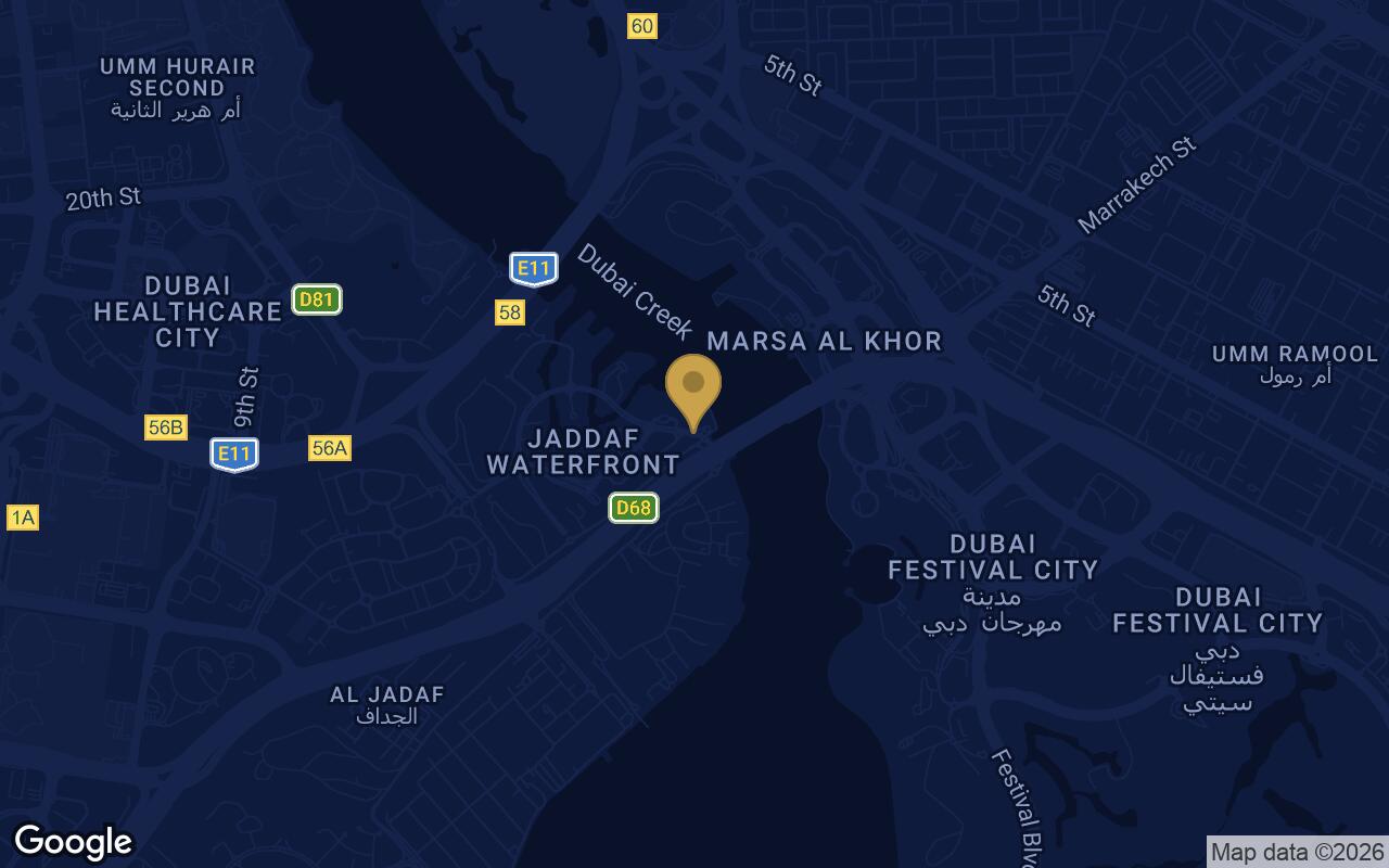 Map of Val by Kasco in Al Jaddaf Waterfront