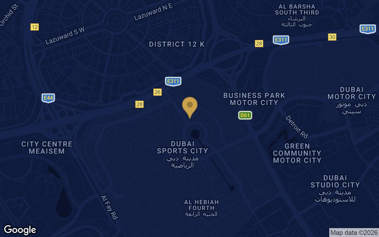 Map of Binghatti Haven in Dubai Sports City