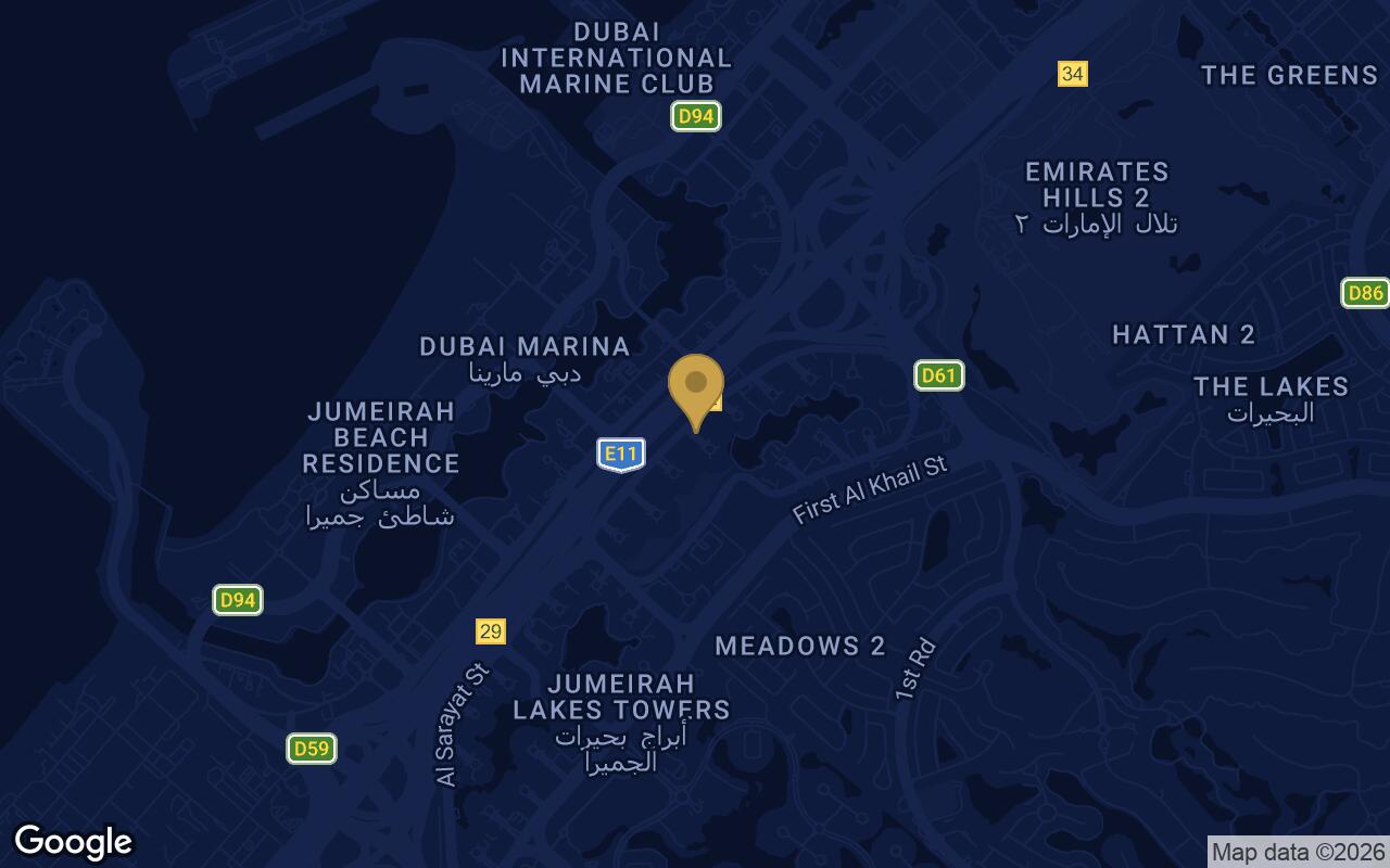Map of MBL Signature in JLT (Jumeirah Lake Towers)