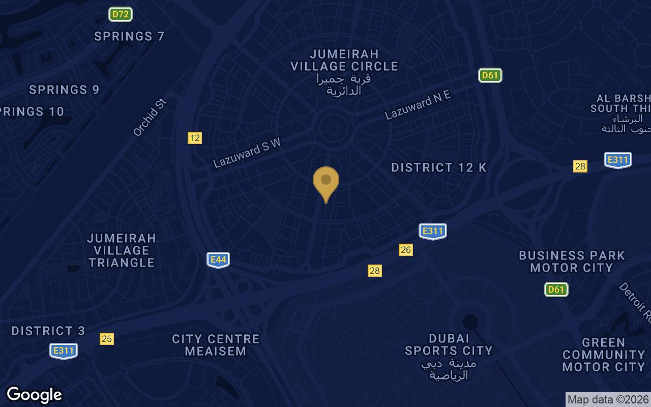 Map of Binghatti Amberhall in JVC (Jumeirah Village Circle)