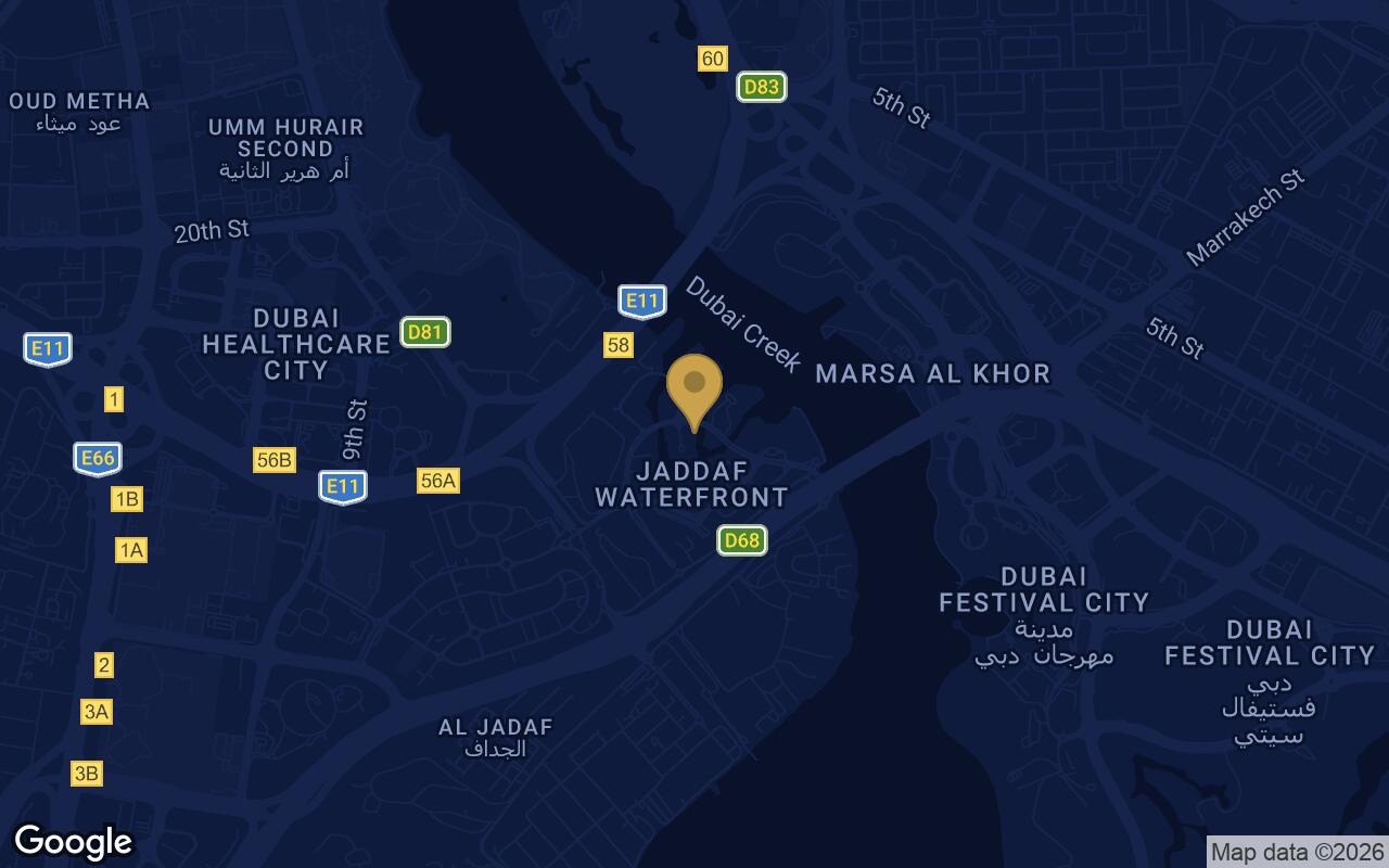 Map of Volna by Kasco in Al Jaddaf Waterfront