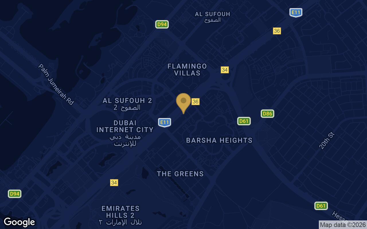 Map of The Chedi Private Residences in Al Barsha