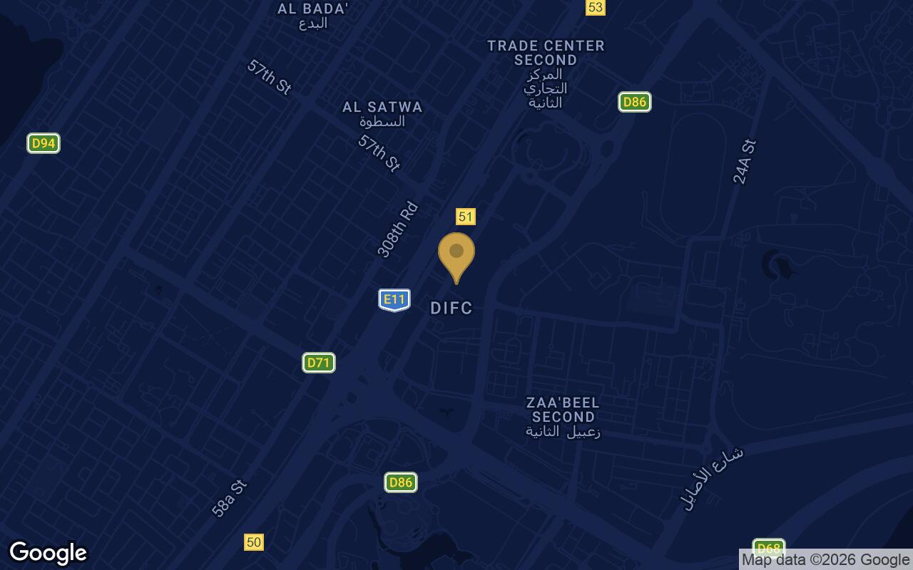 Map of DIFC Heights Tower in DIFC (Dubai International Financial Center)