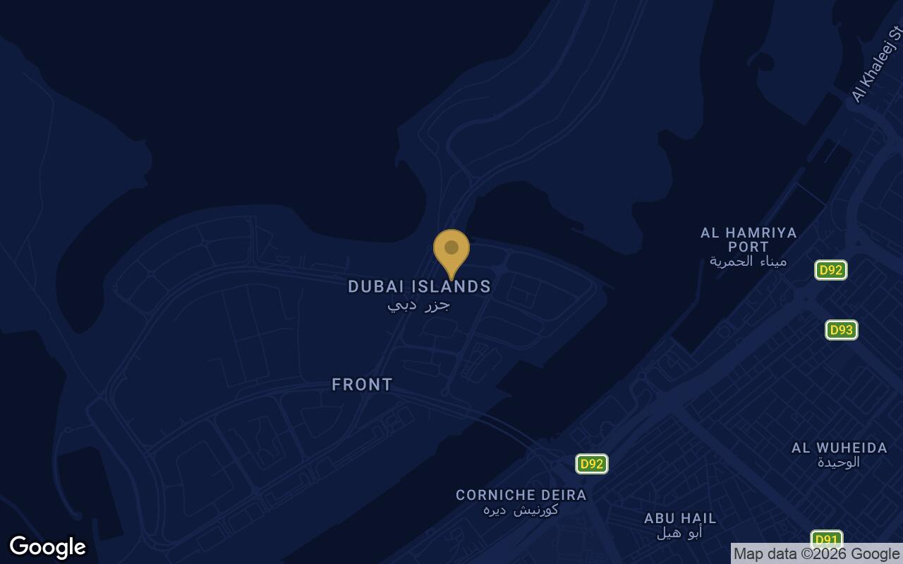 Map of Avida Residences in Dubai Islands