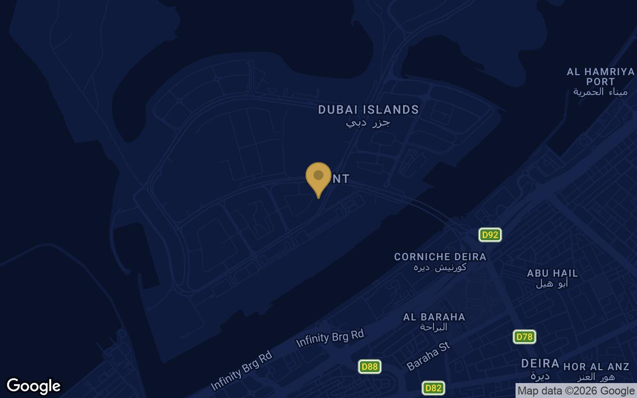 Map of Meriden Beach Residences in Dubai Islands