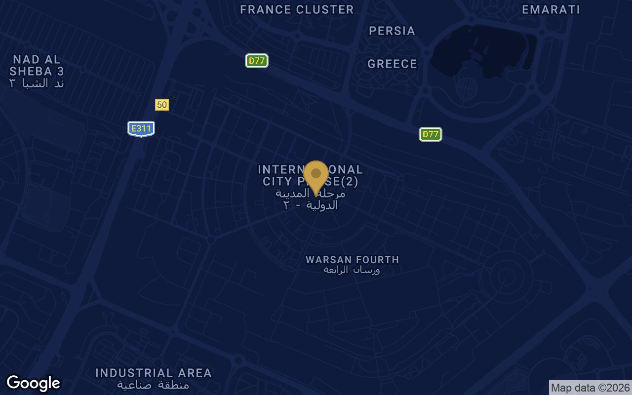 Map of Green Field in Dubai International City