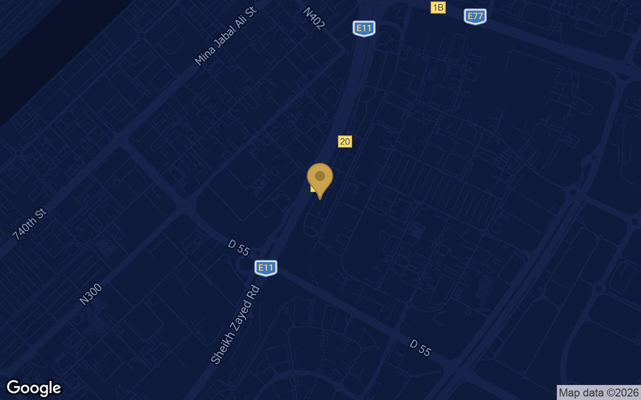 Map of Peace Avenue in Jebel Ali Freezone Extension