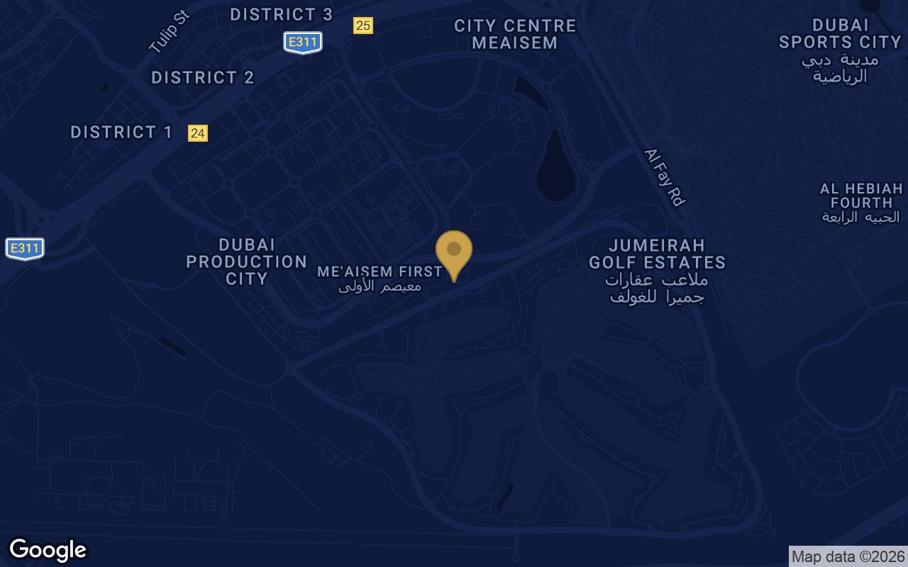 Map of Golf Terrace Residences in Dubai Production City