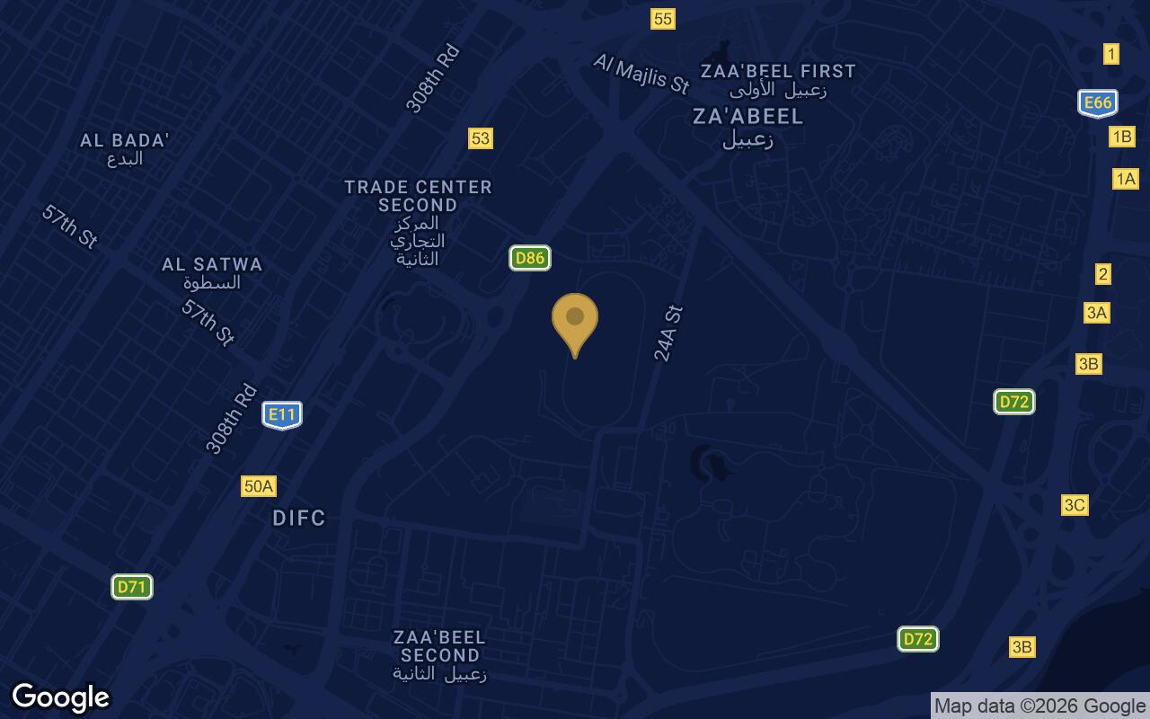 Map of The Residences DIFC Zabeel District in Zabeel 1&2
