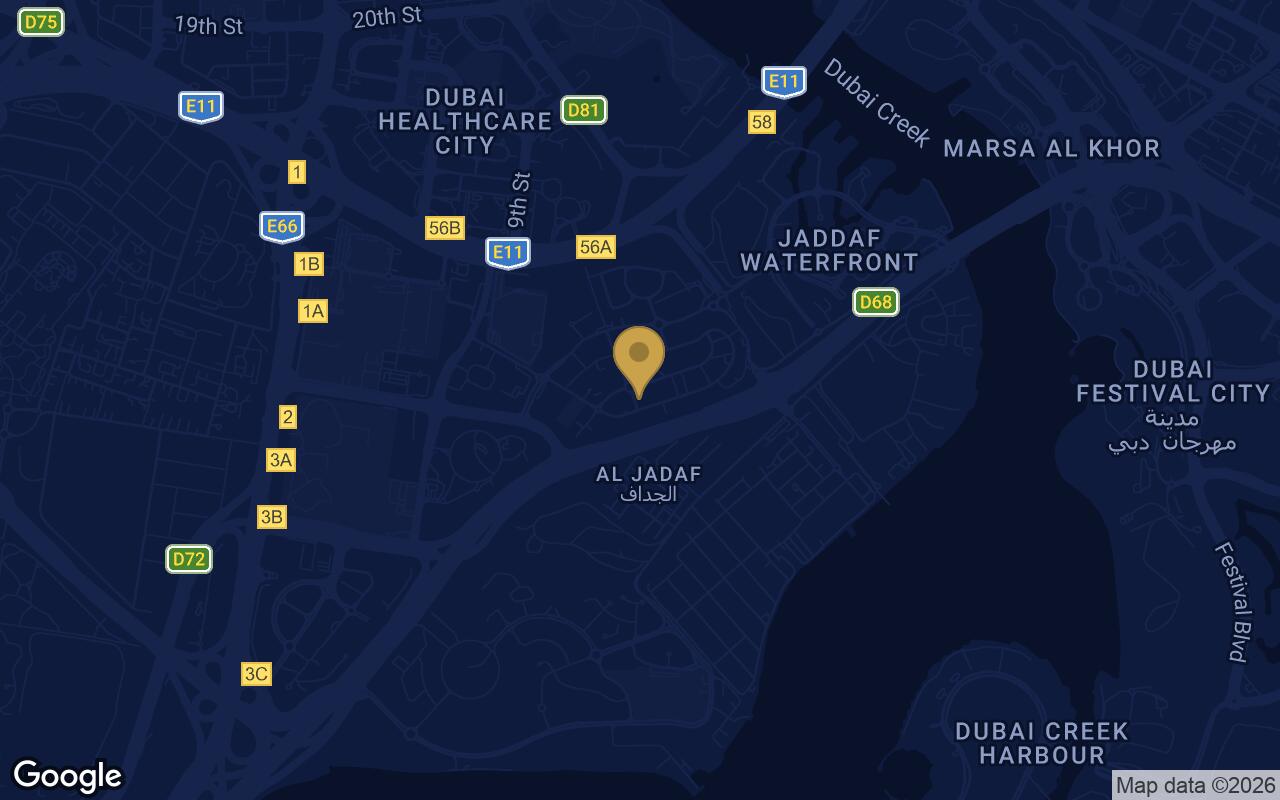Map of Creek Views 4 in Al Jaddaf