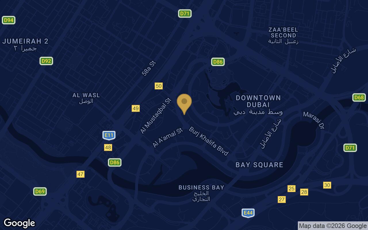 Map of Sofitel Branded Residences in Downtown Dubai