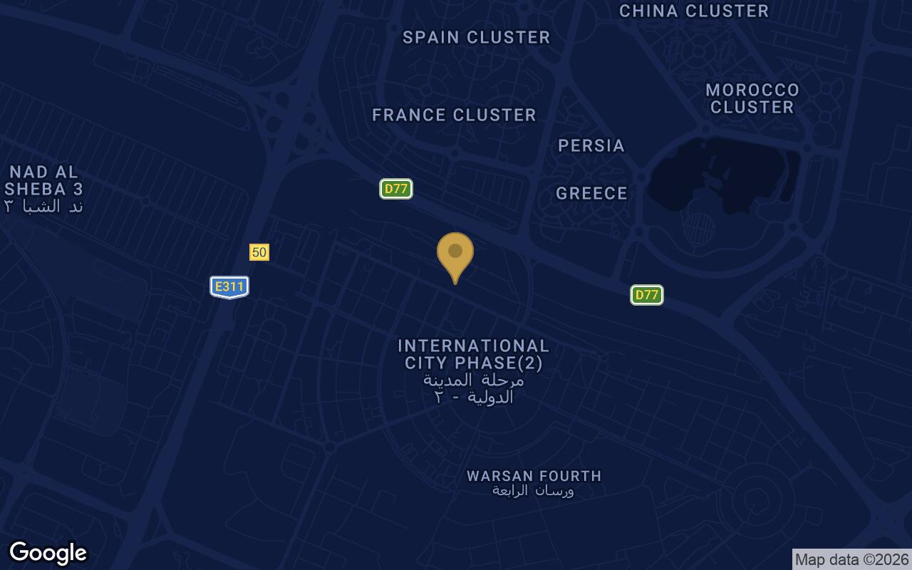 Map of Kyomi Residences in Dubai International City