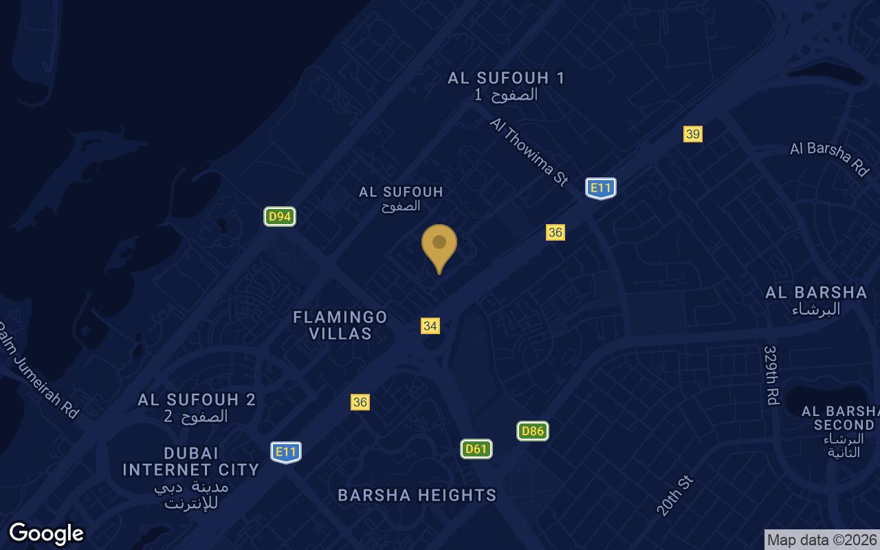 Map of 113 Residences by Iman in Al Sufouh