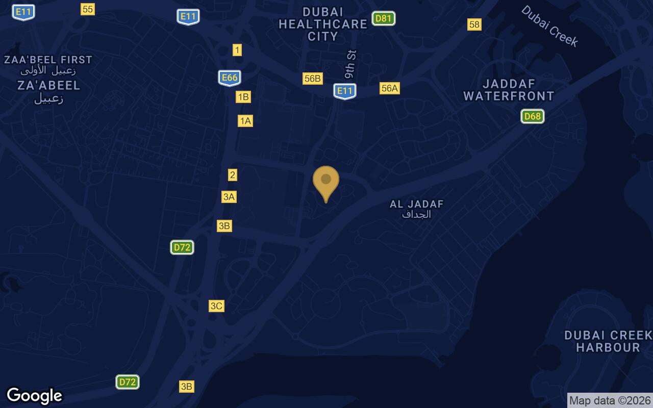 Map of Binghatti Wraith in Al Jaddaf