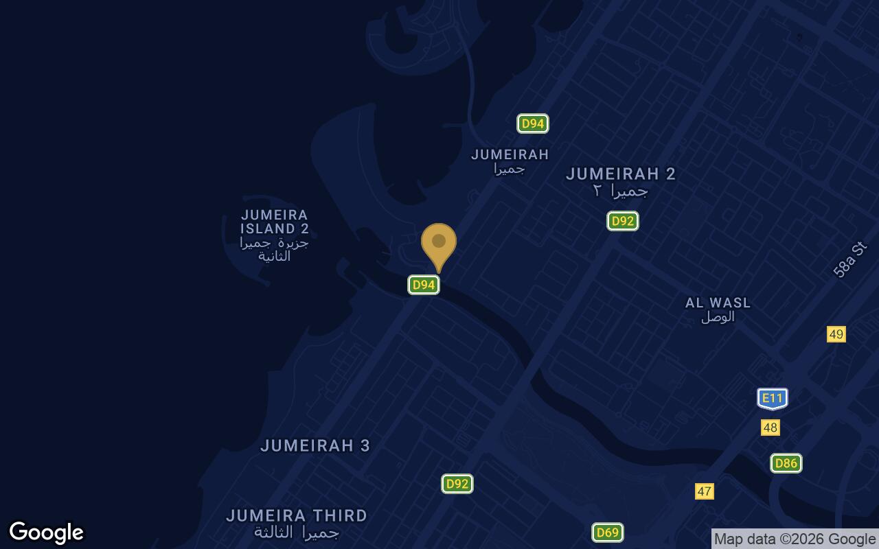 Map of Sea Mirror Residences in Jumeirah Second