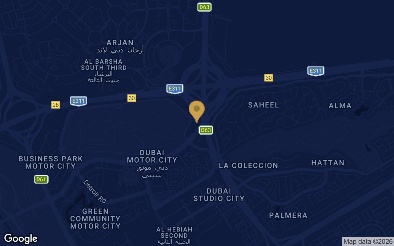 Map of Mövenpick Residences Dubai Motor City Phase 1 in Dubai Motor City