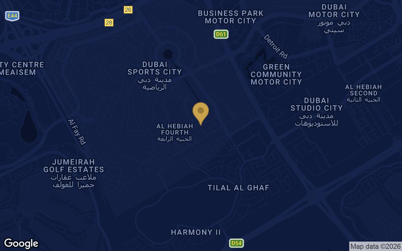 Map of Urban - Park Residences in Dubai Sports City