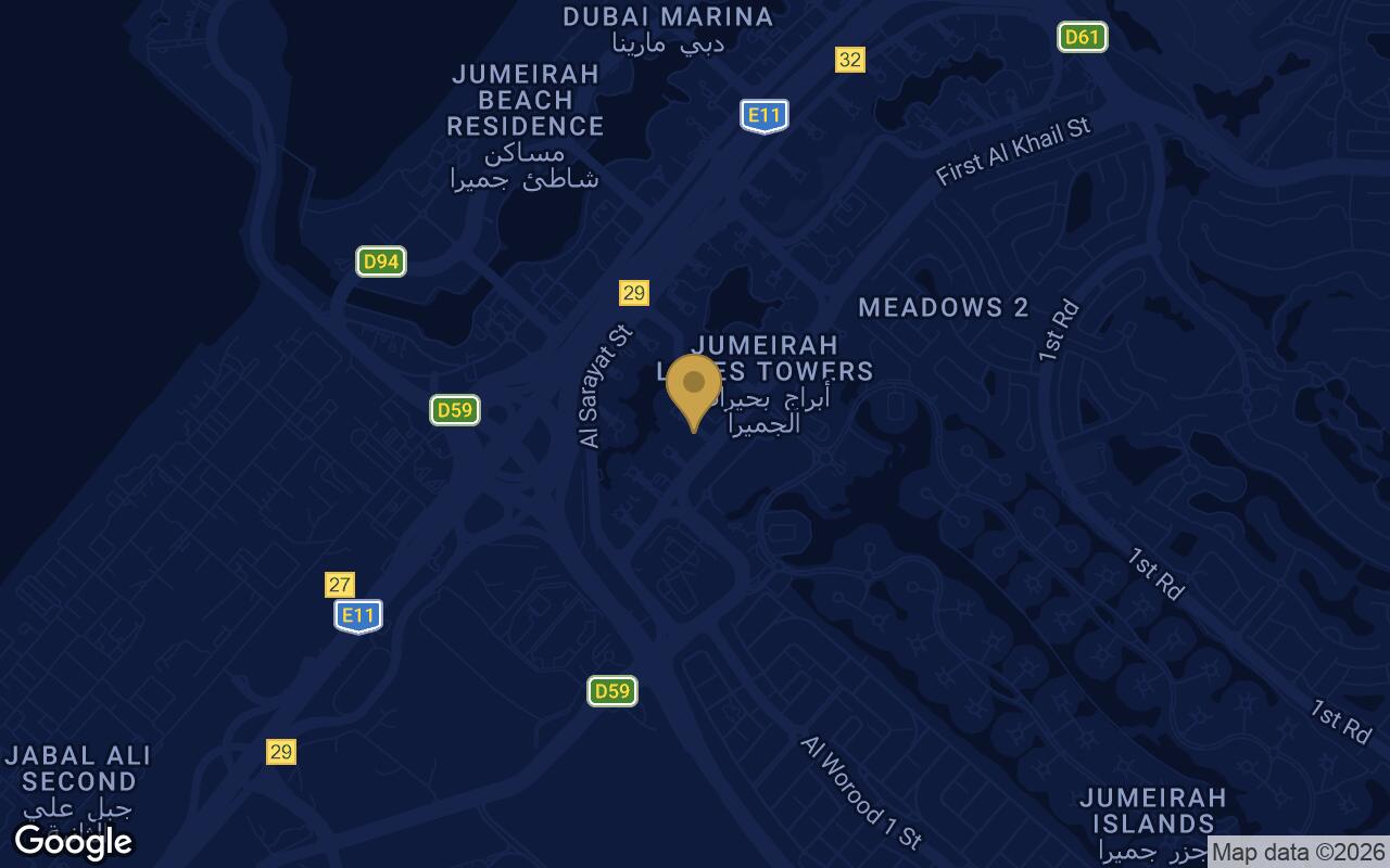 Map of Viewz in JLT (Jumeirah Lakes Towers)