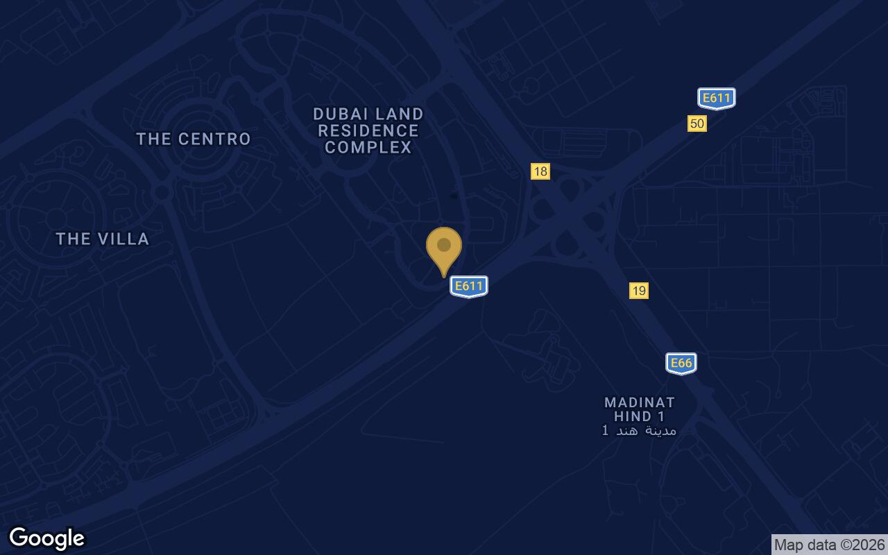 Map of Milos in Dubai Land Residence Complex