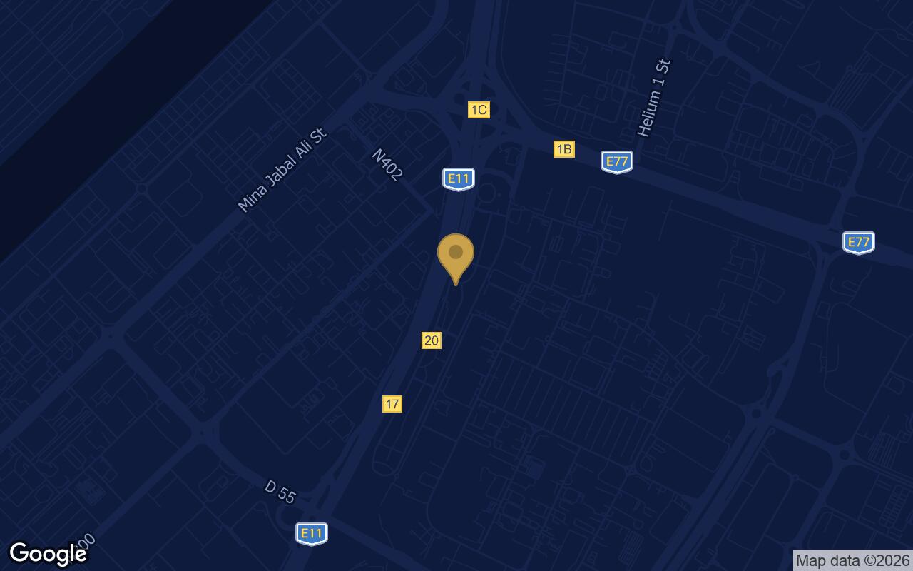 Map of Azizi Arian in Downtown Jebel Ali