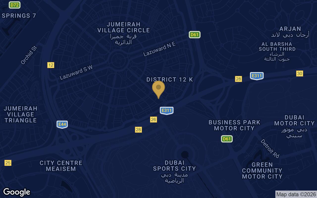 Map of The Autograph i Series Residence in JVC (Jumeirah Village Circle)