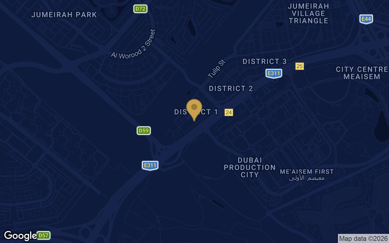 Map of Treppan Tower in JVT (Jumeirah Village Triangle)