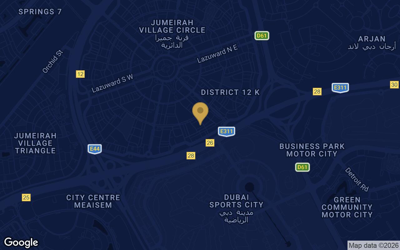 Map of IR1DIAN Park in JVC (Jumeirah Village Circle)