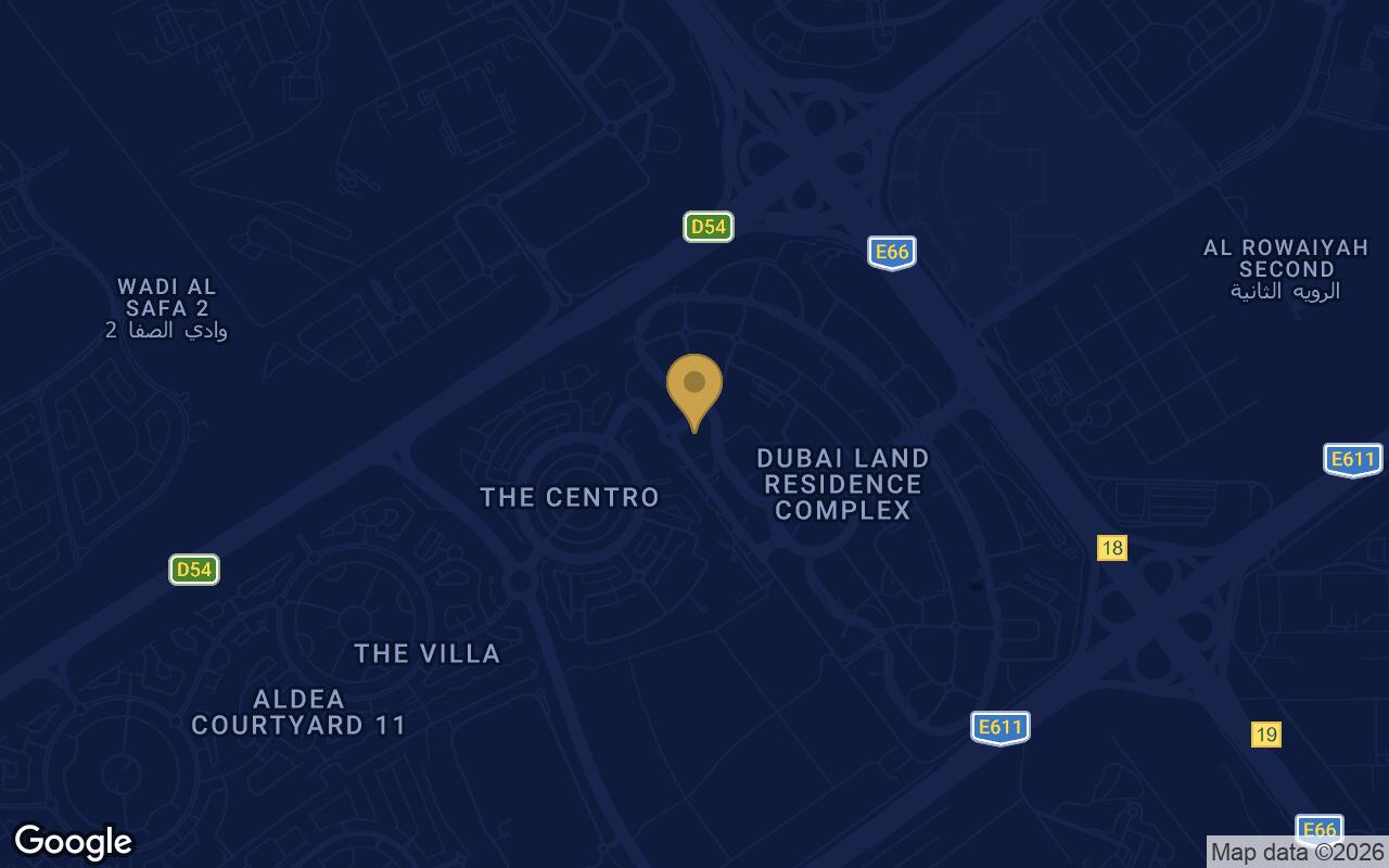 Map of Samana Parkville in Dubai Land Residence Complex