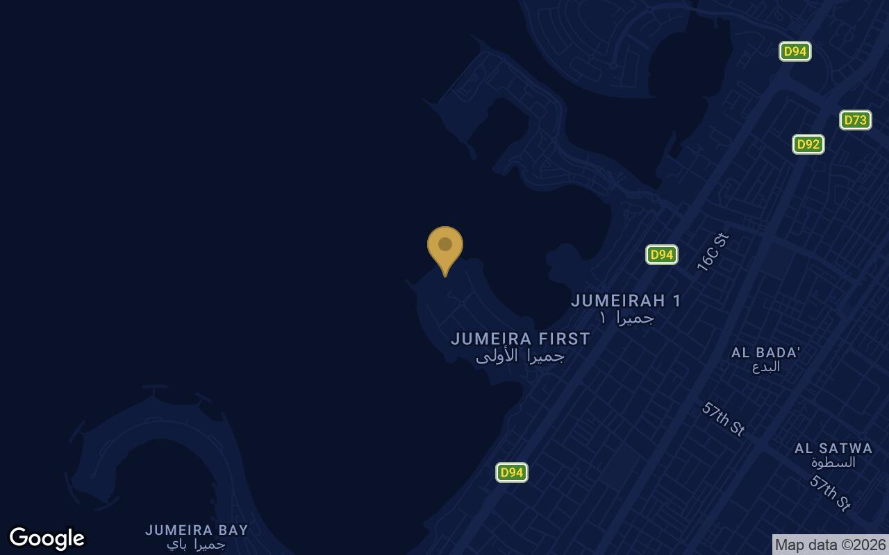 Map of Jumeirah Asora Bay in La Mer