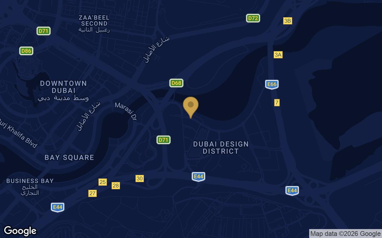 Map of Design Quarter in DDD (Dubai Design District)