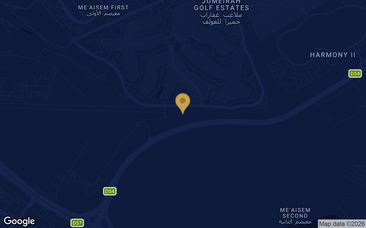 Map of D Villas in JGE (Jumeirah Golf Estates)