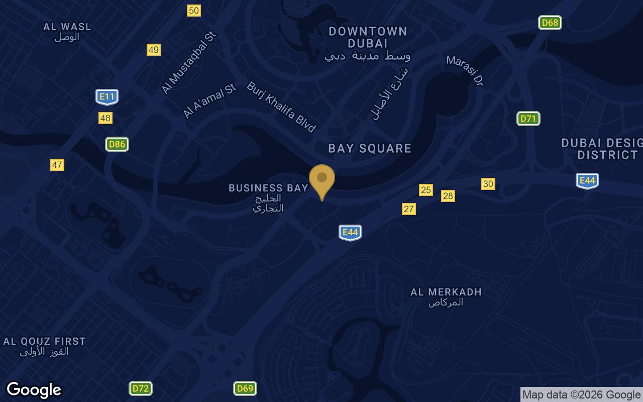 Map of Binghatti Skyhall in Business Bay