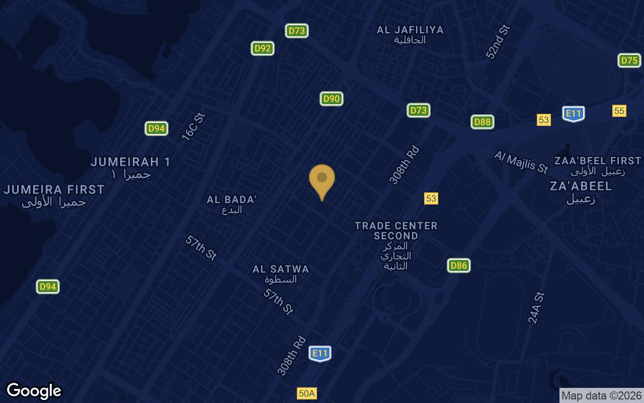 Map of Olivia Gardens in Jumeirah Garden City