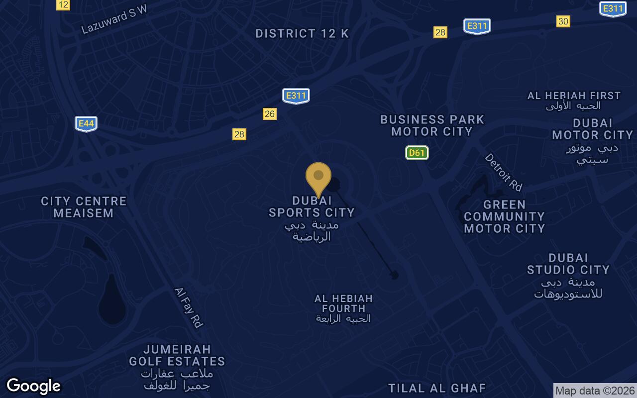 Map of Hadley Heights 2 in Dubai Sports City