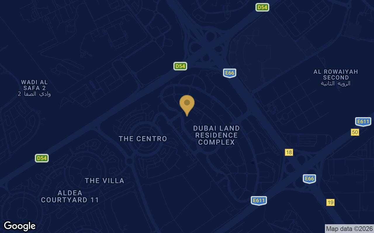 Map of Cove Grand in Dubai Land Residence Complex