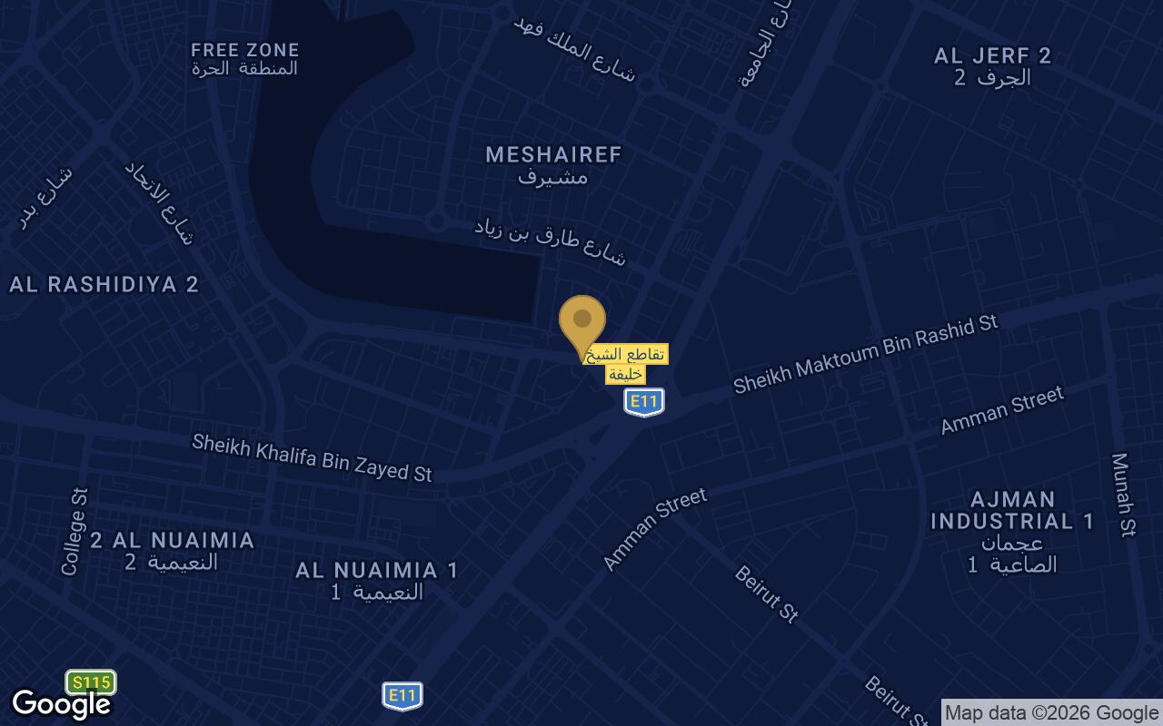 Map of Ajman Pearl Tower in Al Rashidiya 1