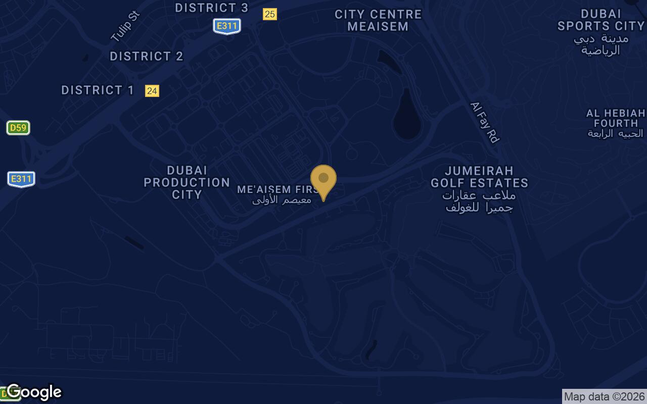 Map of Golf Grove by Regent in DPC (Dubai Production City)