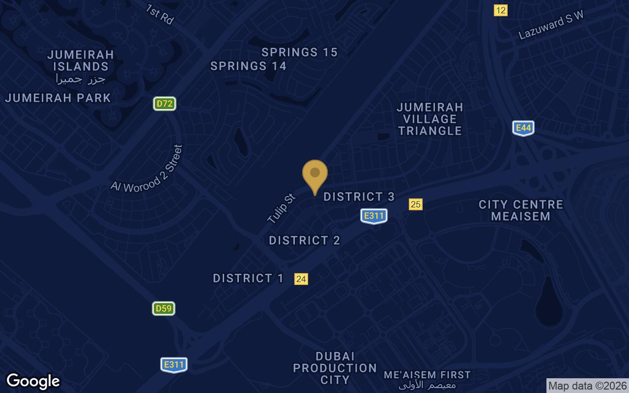 Map of S1LVA Park in JVT (Jumeirah Village Triangle)