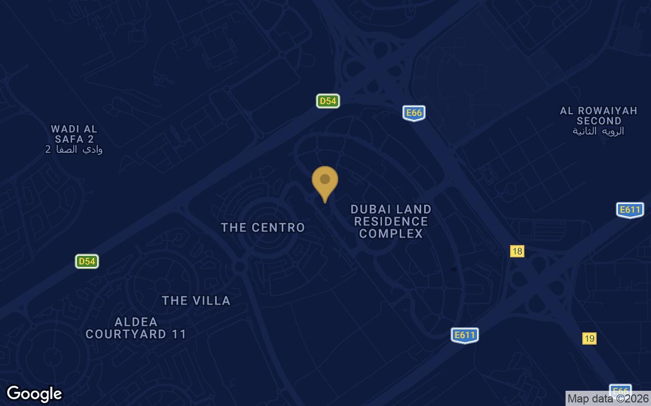 Map of Weybridge Gardens 5 in Dubai Land Residence Complex