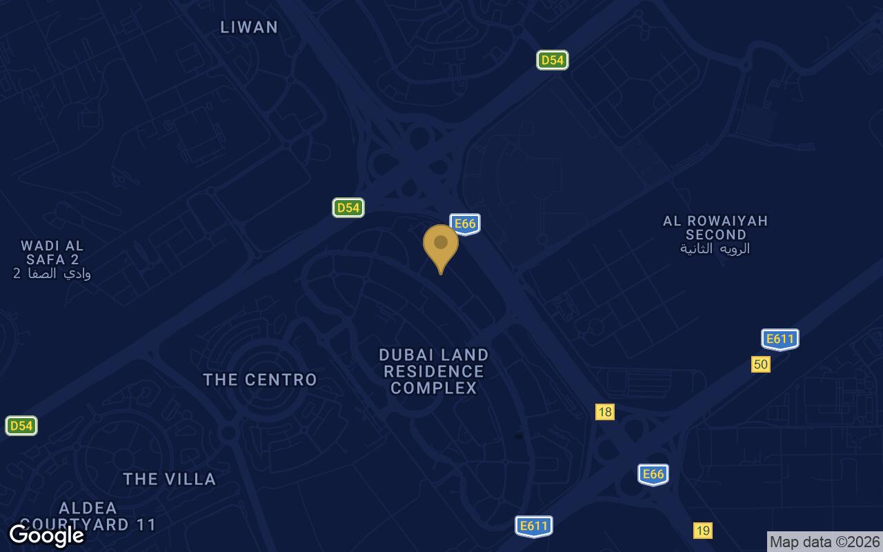 Map of Peace Lagoons 2 in Dubai Land Residence Complex