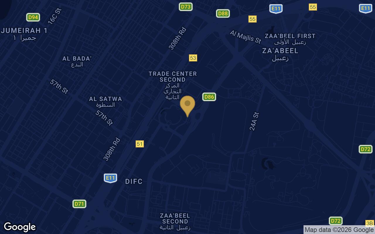 Map of Jumeirah Residences Emirates Towers in Trade Center Second (II)