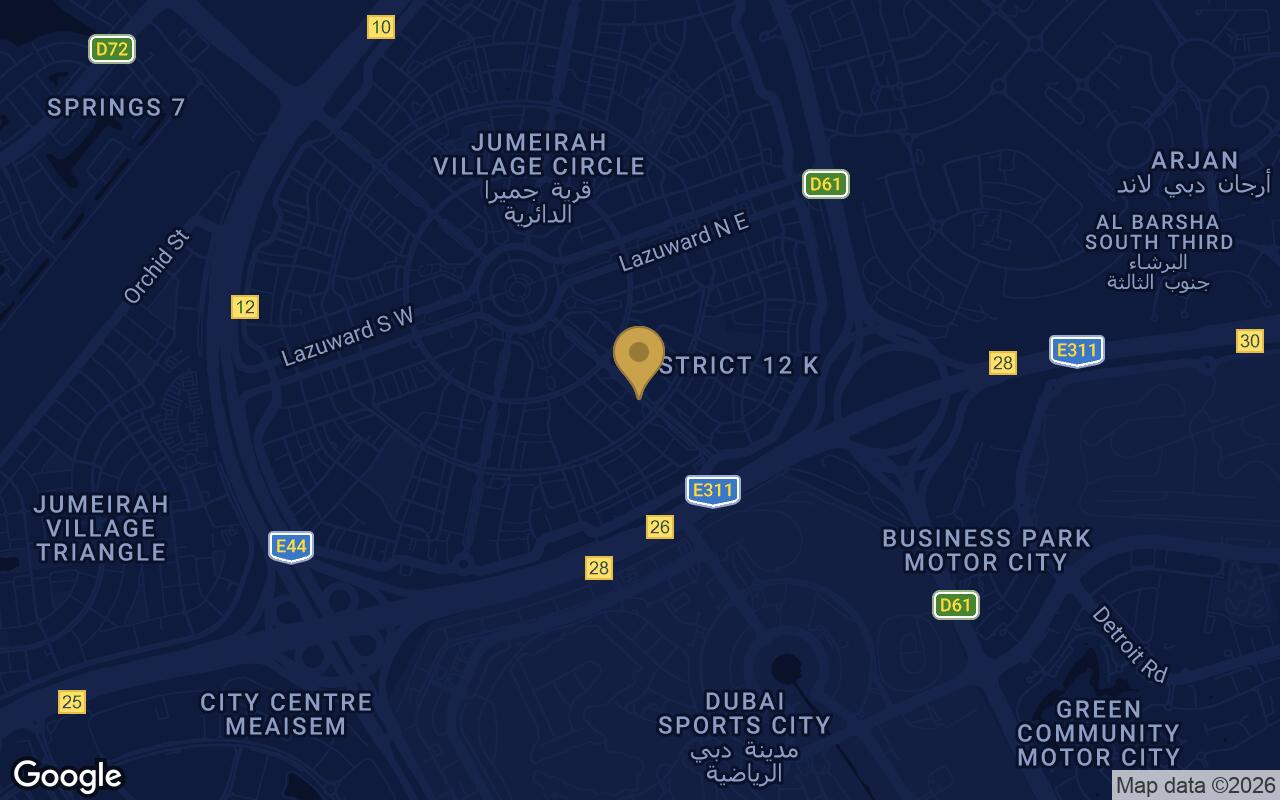 Map of 311 Boulevard in JVC (Jumeirah Village Circle)