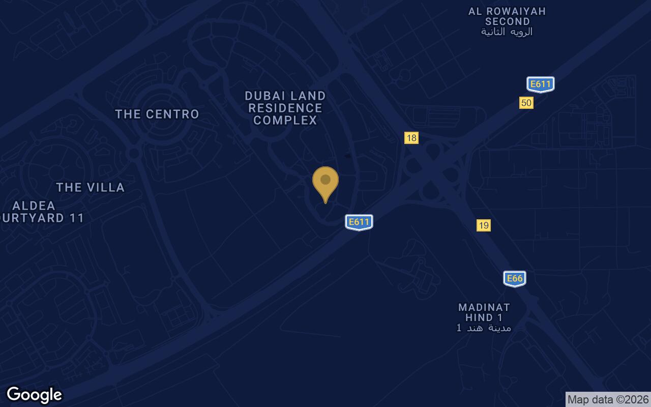 Map of Aark Terraces in Dubai Land Residence Complex